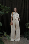 Mutedance Silk Waist Short Sleeve Shirt Series MD-MD24SS68-HUIBAI hoary PM122